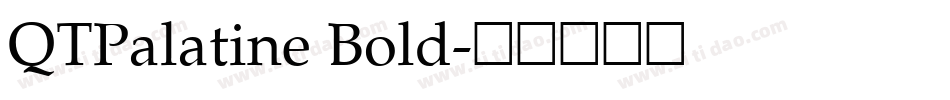 QTPalatine Bold字体转换